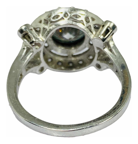 Anillo Compromiso Estilo Antiguo Diamante Moissanita Genuino
