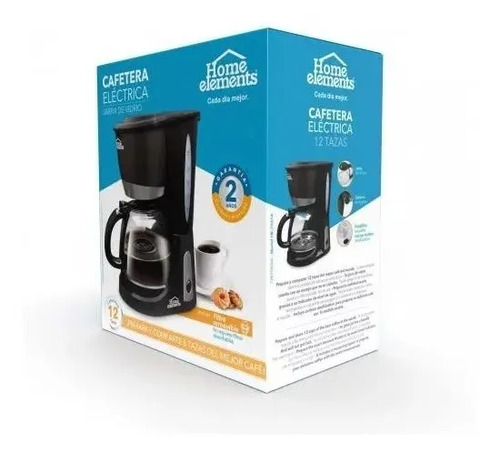 Cafetera Eléctrica Home Elements 12 Tazas He7031a Negro | Envío gratis
