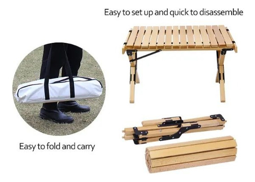 Mesa Portable Para Camping Mesa De Madera