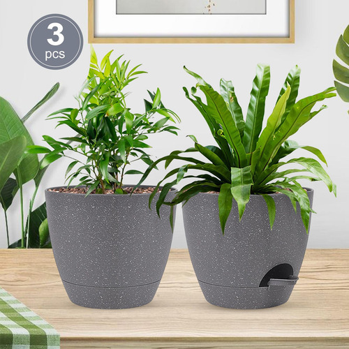 3 Uds Macetas De Riego Automático Contenedor De Macetas