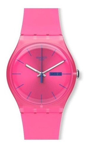 Reloj Swatch New Gent Suop700 Pink Rebel Malla Silicona