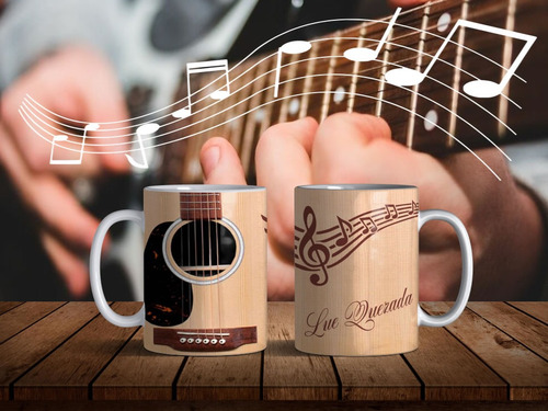 Kit Imprimible Plantillas Tazas Guitarras Sublimación M1