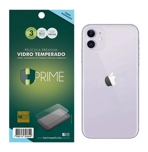 Imagem 1 de 3 de Película Traseira Vidro Temperado 9h P/ iPhone 11 6.1 Hprime