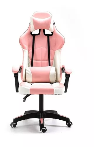 SILLA GAMER CON REPOSAPIÉS ROSA 61199 – Element Design Cl