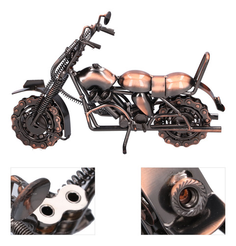 Modelo De Motocicleta Retro Toys, Tamaño Grande, Bronce, Clá