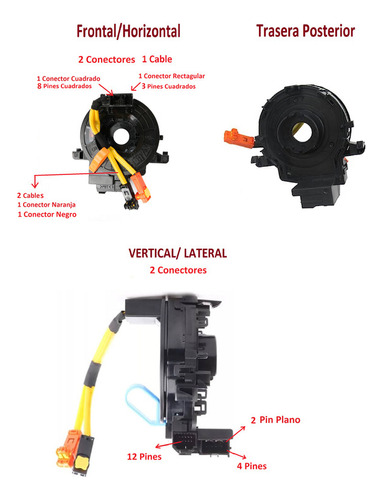 Cable Espiral Fj Cruiser 2016 2017 Dual Piñon Cvvt Adm Y Esc