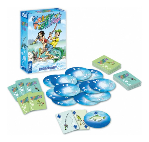 Imagen 2 de 2 de Crazy Fishing - Juego De Mesa - Devir Familiar Niños