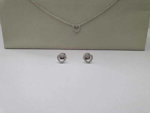 Collar Y Aretes Tous Oro Blanco 18k/diamantes No Tiffany.