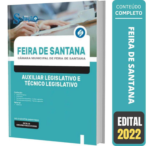 Apostila Câmara Feira De Santana Ba - Auxiliar Legislativo
