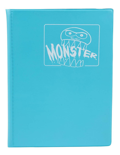 Monster Binder - Álbum De Cartas De 4 Bolsillos, Color Azul