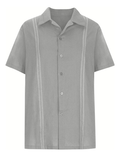 X Men's Shirt K307 Linen Breathable Casual Cuban Guayab