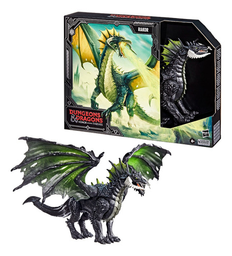 Figura de dragón negro Rakor F6634 Hasbro de Dungeons & Dragons, 28 cm