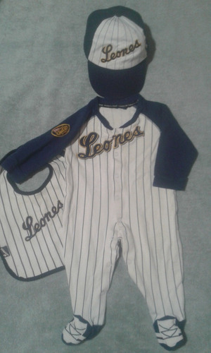 Enterizo Camiseta 9 Meses Y Gorras Xxs De Leones Del Caracas