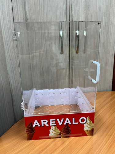 Imagen 2 de 3 de Porta Conos Helados Dispensador Rectangular Arevalo