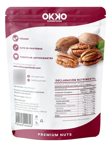 Nuez Pecana 200 G Okko