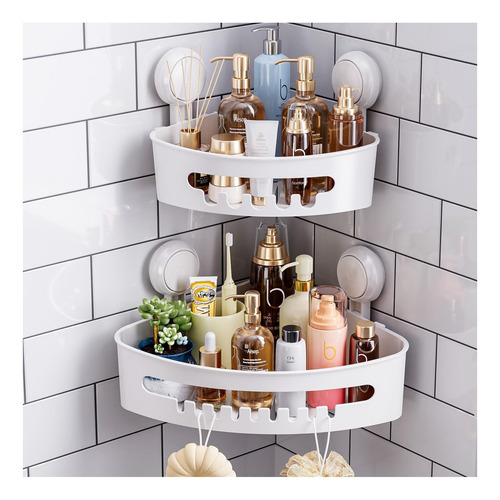 Taili Suction Corner Shower Caddy 2 Pack, Ducher Stank De De