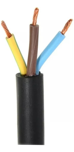 Cable Goma 3x1mm Blanco O Negro Autorizado Ute(rollo 10mts)