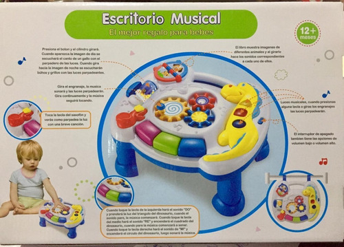 Imagen 2 de 5 de Mesa Musical Didáctica Bebe Poppi Con Luces Y Sonidos