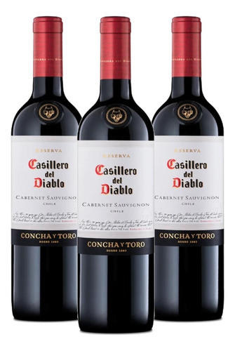 Vinho Casillero Del Diablo Cabernet 750ml (3 Garrafas)