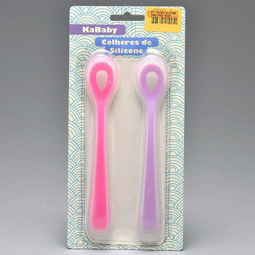 Kit Colher De Silicone Com 2 Unidades - 1020 Azul Azul
