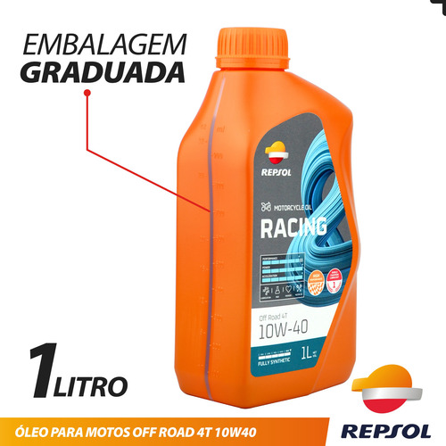 Óleo Repsol 10w40 Motor 4t Off Road Trilha 100% Sintético 1l
