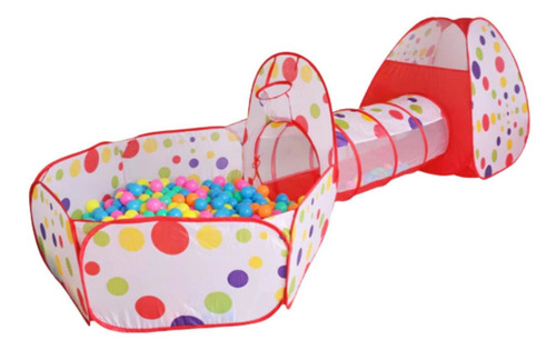 Imagen 2 de 9 de Carpa Piscina Castillo Túnel Plegable Infantil Niños