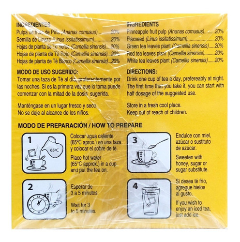 (16 Piezas) Té Pinalim (30 Sobres) Gn+vida