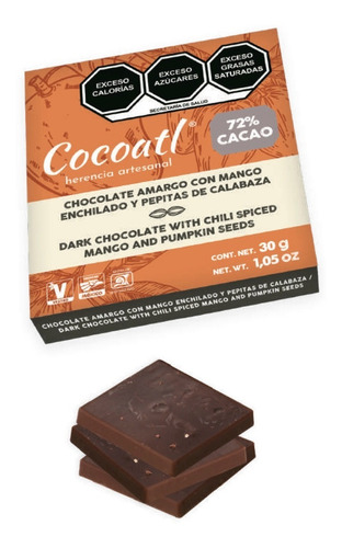 Chocolate Cocoatl C/ Mango Enchilado Y Pepita - 4 Pzas -