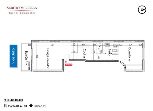 Imagen 2 de 15 de 9 De Julio 400 - Departamento De Un Dormitorio En Venta- Rosario