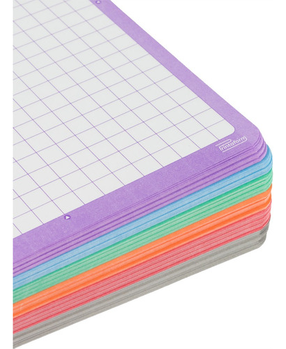 Cuaderno Forma Francesa Universitario Pastel 200h Pd 2 Pzas Color Cielo - cuadro chico y cuadro grande