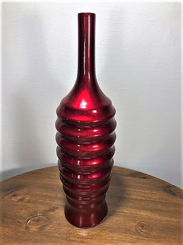 Vaso Cerâmica Vermelho 39cm
