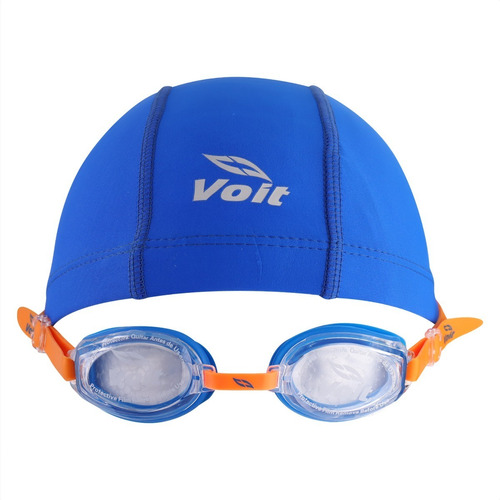 Set Goggles Gorra Voit Summer Pack Junior Kit Natación Azul