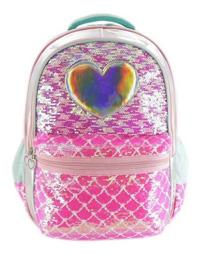 Mochila Infantil Espalda 19´´ Heart Lentejuelas Talbot 4963