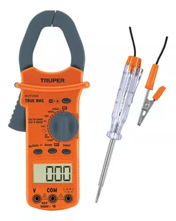 Combo Pinza Amperimétrica Con Probador De Corriente Truper