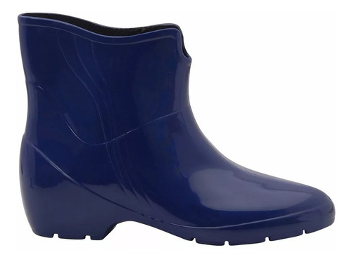 Bota Feminina De Pvc Azul Para Limpeza E Faxina