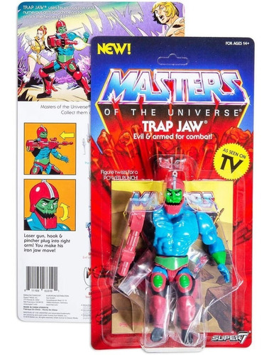 Trap Jaw Masters Os The Universe Super 7 He-man Mandibula