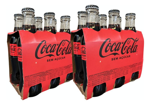 Coca-cola Refrigerante Sem Açucar 12 Unid. 250ml Envio Full