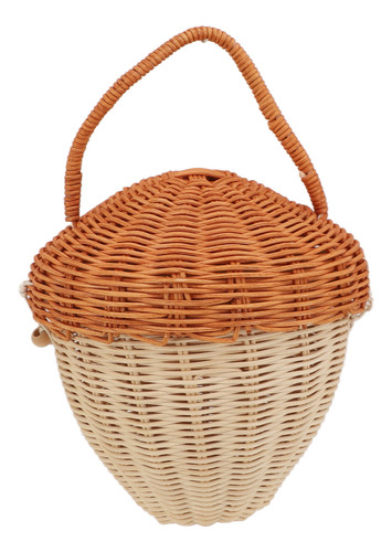 Cesta Decorativa De Ratán Con Forma De Hongo