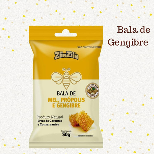 Bala Gengibre Mel E Propolis 30g