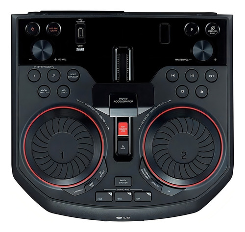 Mini System LG Xboom OK55 preto com bluetooth 500W de potência -