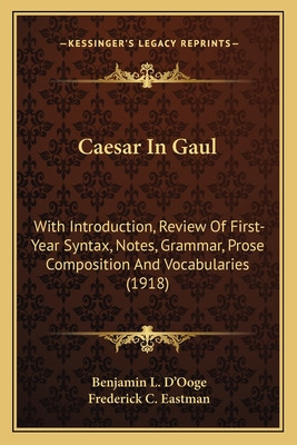 Libro Caesar In Gaul: With Introduction, Review Of First-...