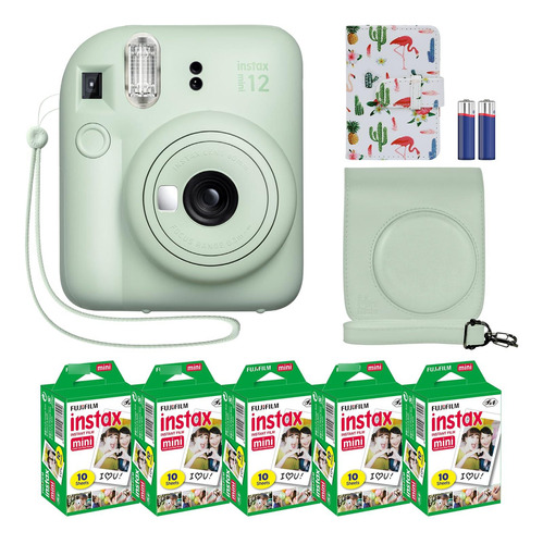 Cámara Instantánea Verde Menta Con Accesorios Kit Completo D