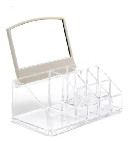 comprar Porta Cosmetico Organizador Con Espejo Acrílico Premium