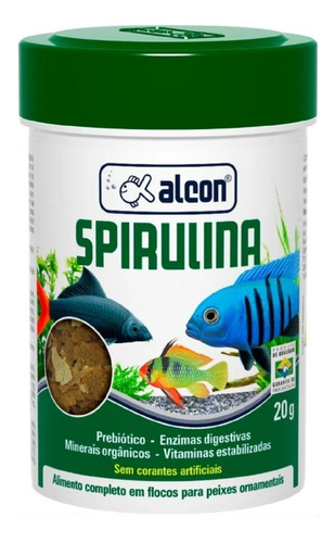 Ração para peixes ornamentais Alcon Spirulina 20g