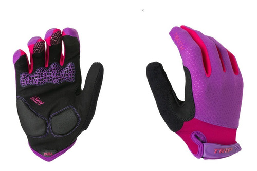 Guantes Ciclismo Largos M Trip Pink Touch Reforzado/gel/vent