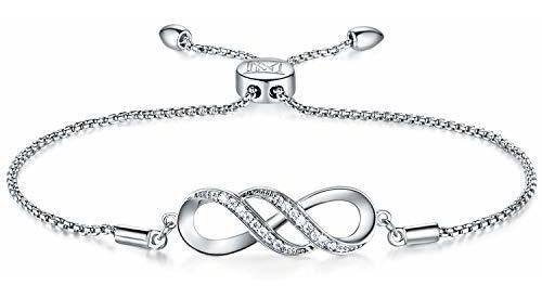 Brazalete - Silver Infinity Endless Love Bracelet For Women 