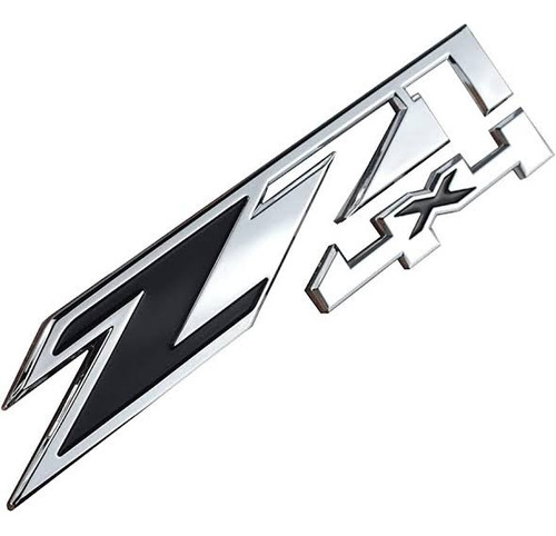 Emblema Z71 4x4 Cromo/negro Chevrolet Cheyenne 2014 2018