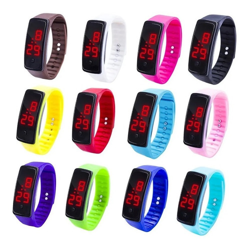 Reloj Pulsera Led Silicona Unisex Deportivo Ajustable Touch