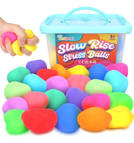 Slow Rising Stress Ball Mini 24 Pack - Paquete De Juguetes E