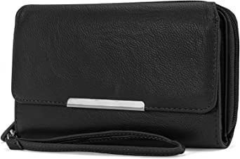 Mundi Big Fat - Cartera De Tres Pliegues, Color Negro,